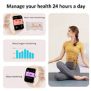 IOWODO R50 Pnik Smart Watch 1.85” Full Touch HD Smartwatch Bluetooth Calling Fitness Tracking Woman Watches with Voice Assistant