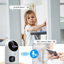 JOOAN 4K 6MP IP Camera Dual Lens Dual Screen CCTV Security Camera 5G WiFi Home Baby Monitor Auto Tracking Video Surveillance Cam