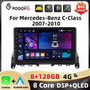 Podofo 2Din 9 ''Car Radio For Mercedes-Benz C-Class W204 S204 2007-2010 Multimedia Player GPS Carplay Android Car DSP BT RDS
