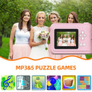 Portable Children's Digital Camera 2.4 Inch 1080P Dual-camera instant Printed camera MP3 Playback With 3 rolls of printing paper