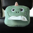 Cartoon Tissue Box Holder Cute Short Plush Tissue Boxes Bracket Auto Armrest Box Car Seat Back Car Decorations Car Tissue Holder