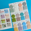 100 Sheets Posted It Transparent Sticky Notes Self-Adhesive Annotation Books Notepad Bookmarks Memo Pad Index Tabs Stationery