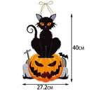 Halloween Ghost Face Pumpkin Door Hanging Bat Witch Hat Door Sign Pendant Ghost Festival Scene Layout Halloween Party Decor