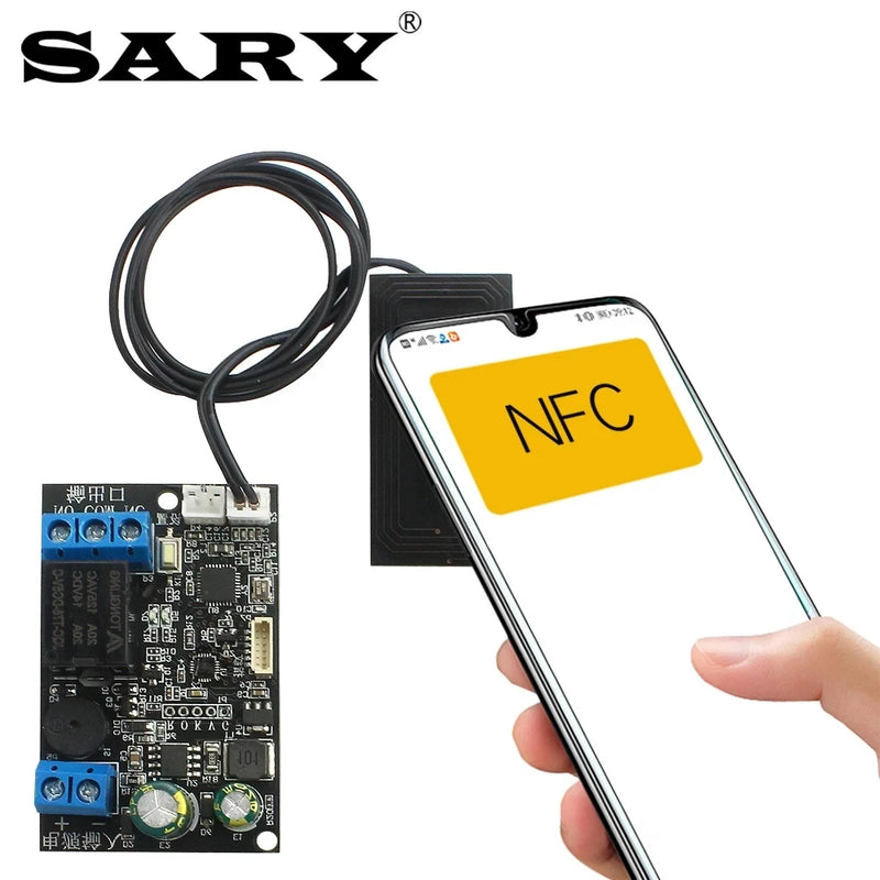 Fingerprint identification control board mobile phone NFC induction relay motherboard IC card 13.56mhz access controller