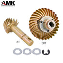 AMK RC Car Metal Bevel Gear 8T/24T/27T/30T/33T,Heavy Duty Overdrive for 1/10 RC Crawler Axial SCX10 II AR44/45 Capra Portal Axle