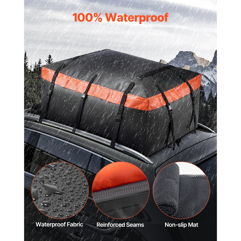 SucceBuy Car Rooftop Cargo Carrier Bag 20/23 Cubic Feet Roof Cargo Carrier 840D PVC Waterproof Car Roof Luggage Bag for  Vehicle