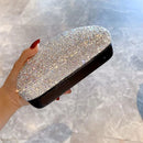 KLASSNUM Rhinestone Glitter Luxury Glasses Case Women Sparkling Sunglasses Box Bling Crystal Orgenizer Pressure Container New In