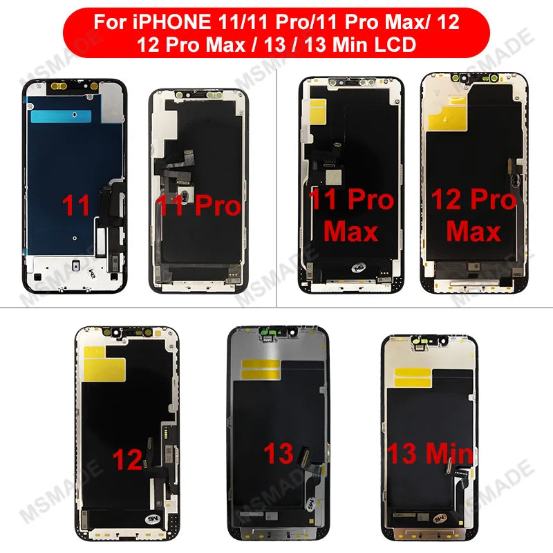 OLED X LCD For iPhone XR XS MAX 11 Display 3D Touch Screen Replace For 12 14 Plus 11 Pro screen incell 12 Pro Max display 13 Min