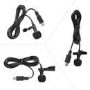 Mini USB Omni-Directional Stereo Mic  Professional 1.5M Microphone with Collar Clip for Gopro Hero 3 3+ 4