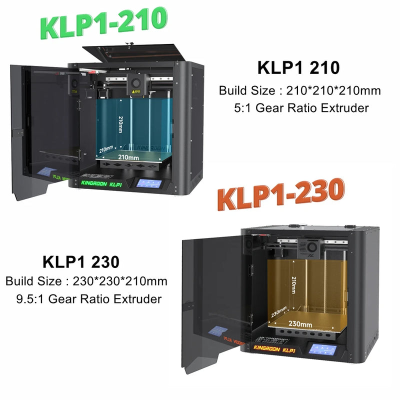 KINGROON KLP1 230 Fastest FDM 3D Printer Max 500mm/s Printing Speed CoreXY 3.5" Touch Screen Dual Gear Extruder 3dprinter