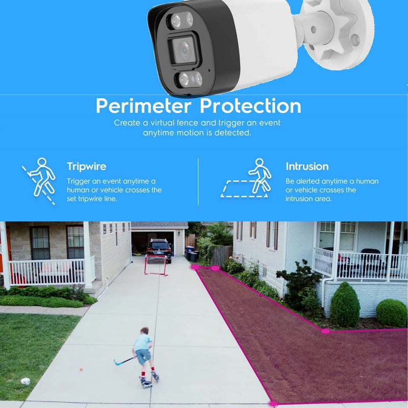 XM 5Mp AI Ip Camera Poe Cctv Security Camera H.265+ Outdoor Waterproof Audio Video Surveillance For Nvr System Xmeyepro