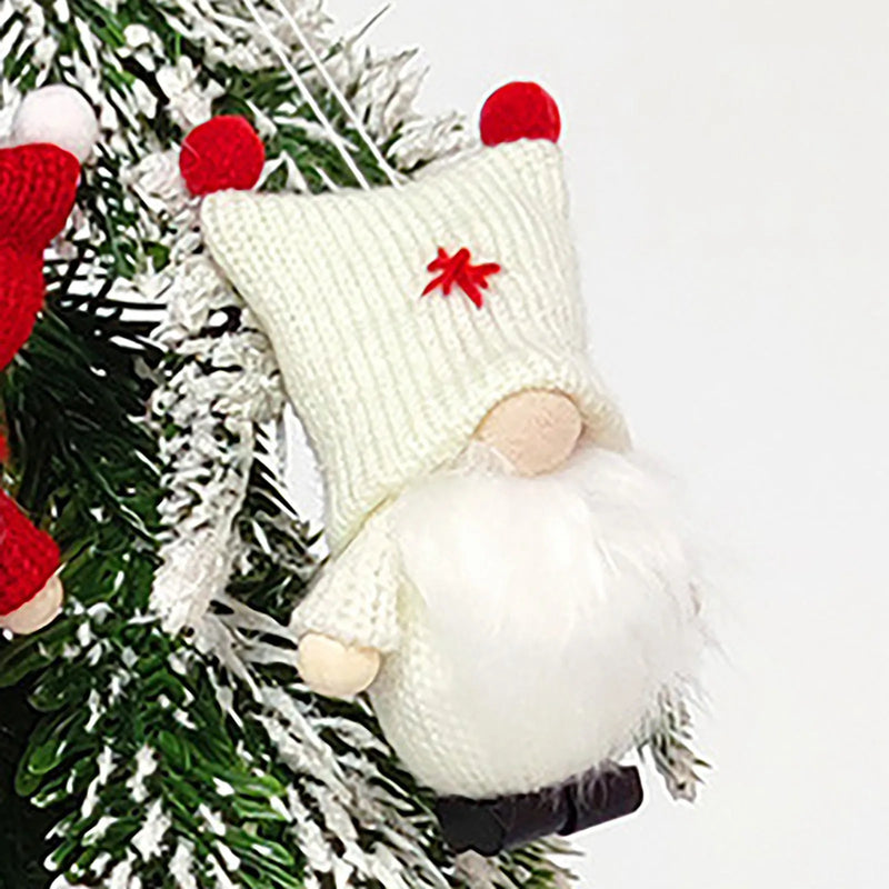 Christmas Wool Cute Faceless Plush Doll Gnome Decoration Handmade Hanging Pendant Room Standing Pose Household Tree Decor Natal