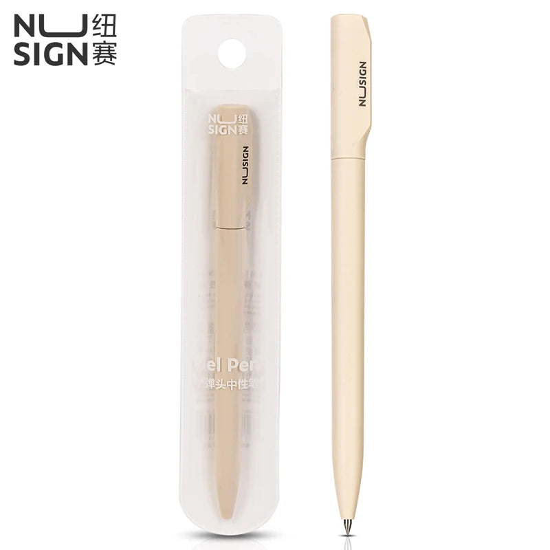 Nusign Gel Pen Neutral Pens Pучка Caneta Rotary Switch Smooth 0.5MM Black Ink Writing for Office School Cute Stationery