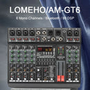LOMEHO 7 Band EQ Audio Sound Mixer Table 6/8 Channel Mixing DJ Console with USB 2 AUX Output Individual 48V 99 Effect  AM-GT6/8