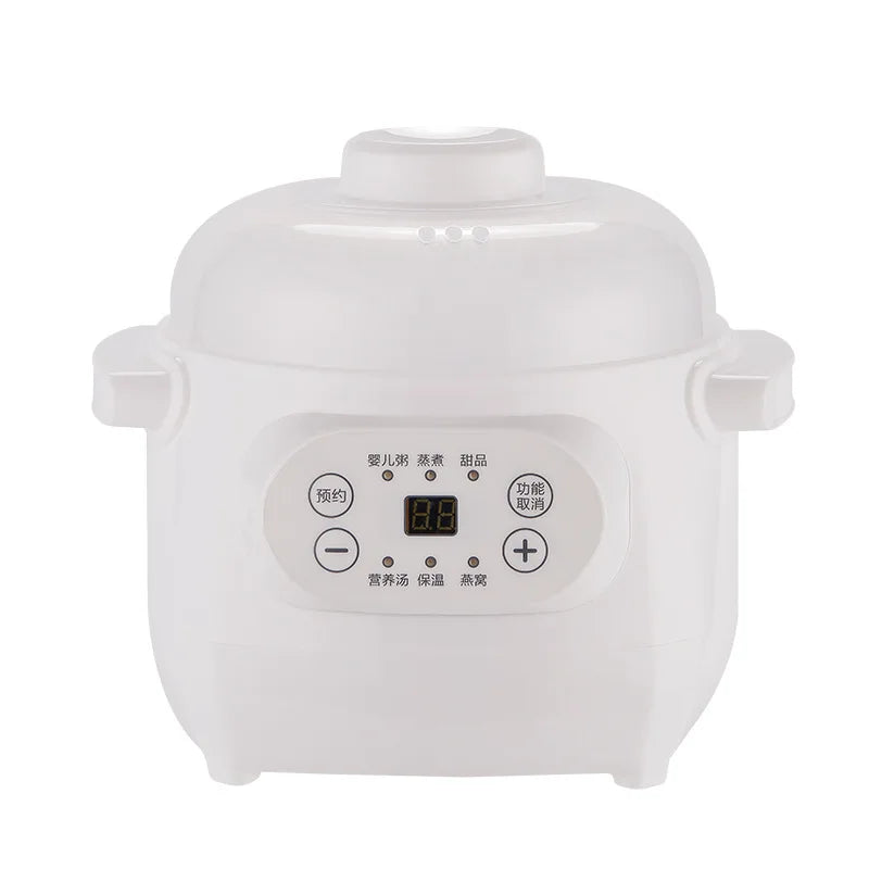 110V Electric Slow Cooker Food Steamer Ceramic Pot Multifunction BirdNest Soup Stew Pregnant Tonic Baby Supplement Heater Warmer