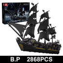Mould King 13111 13199 Movie Toys The MOC Black Pearl Pirate Ship Model Assembly 16006 Building Block Brick Kids Christmas Gifts