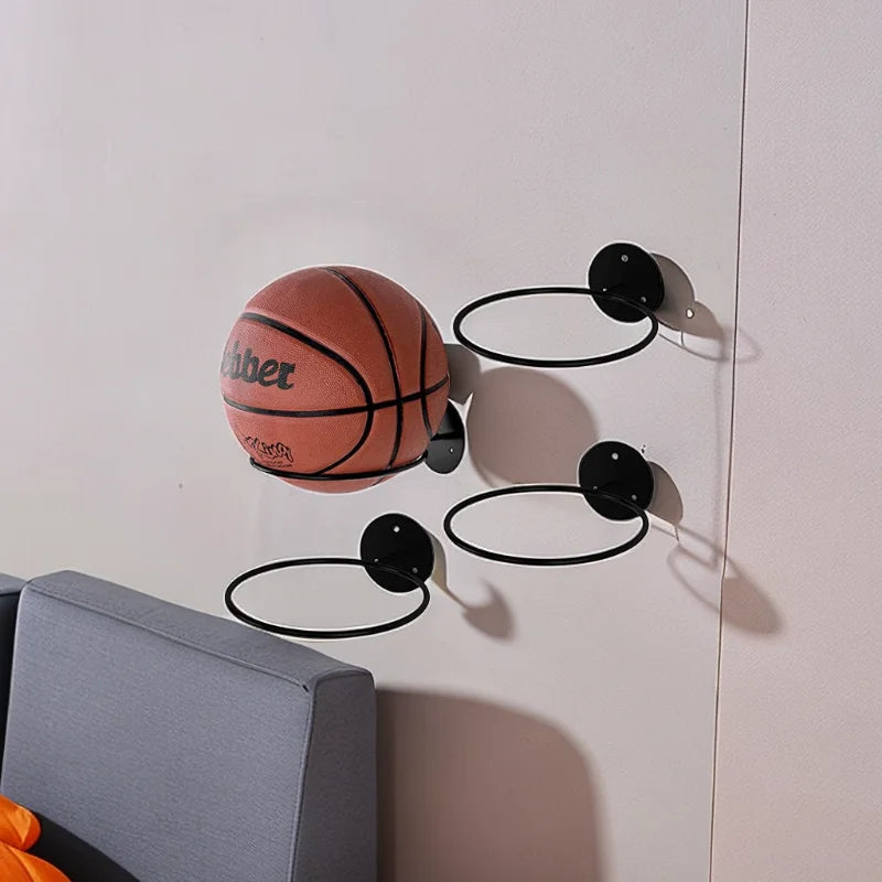 Wall Mounted Basketball Rack Wrought Iron Football Storage Rack Frame Placement Household Ball Rack Does Not Take Up Space