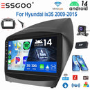 ESSGOO 9" Android 14 Display Car Stereo Radio GPS Navigation For Hyundai ix35 2009-2015 Carplay Android Auto SWC USB Wifi BT FM