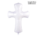 3D Baby Baptism Easter Cross Foil Balloons For First Holy Communion Religious decor God Bless Christening Jesus Pentecost Globos