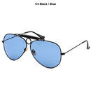 JackJad New Fashion 3138 SHOOTER Style Vintage Aviation Sunglasses Metal Circle Brand Design Sun Glasses Oculos De Sol With Hood