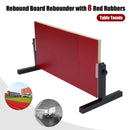 Table Tennis Rebound Board Rebounder with 8 Red Rubbers Improved 2nd Generation Pingpong Return Board Self Training Equipment