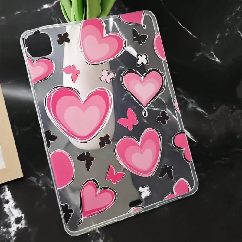 Heart Pink Tablet Cases for Xiaomi Redmi Pad SE 11 2023 10.6 for Xiaomi Mi Pad 5 /MiPad 5 Pro 11 inch 5G Xiaomi Pad 6 Pro Case