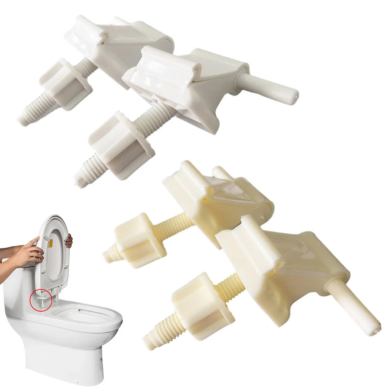 Plastic Toilet S-eat Hinge Replacement Kit White Plastic Toilet S-eat Hinge Set 4cm Width Home Improvement Bathroom Hardware