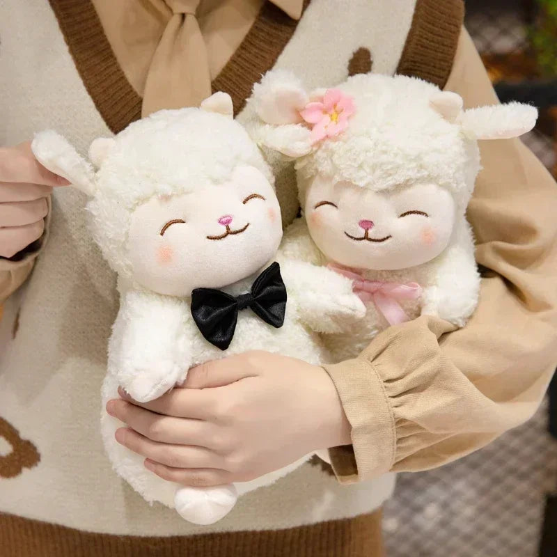 Lamb Stuffed Animal Soft Cute Lamb Plush Doll Sheep Play Toys White Birthday Christmas Holiday Easter Thanksgiving Gift For Kids