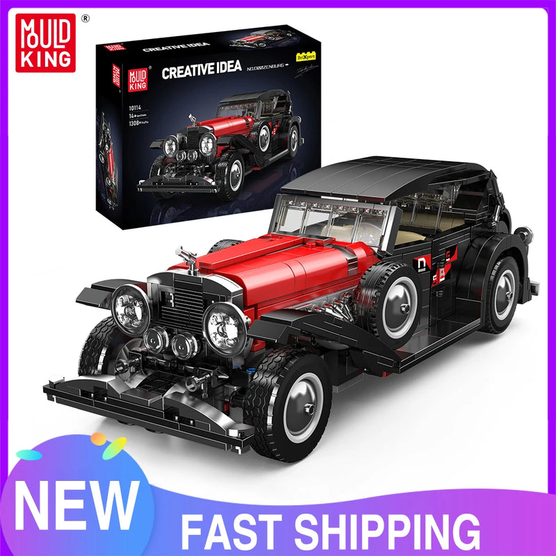 Mould King 10114 Technical Car Toys The DSBG Vintage Car Building Block Assembly Car Model Brick Set New Kids Christmas Gift