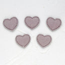 50pcs 21x25/32x37mm Padded Corduroy Fabic Heart Appliques for DIY Hat Clothes Leggings Sewing Supplies Headwear Decor Patches