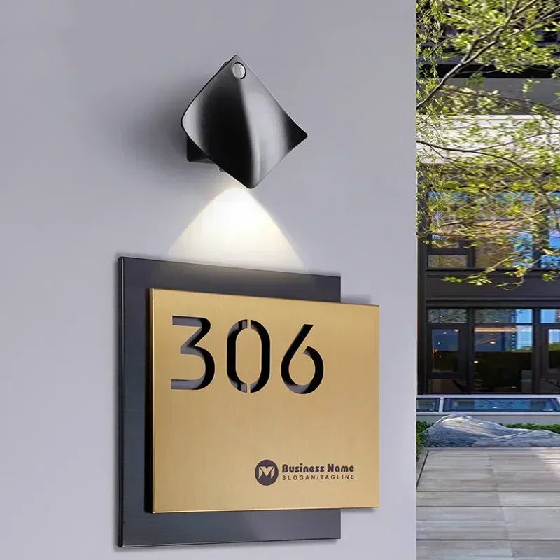 Customize Sign Stainless Steel Modern Door Plaque,Office Plate, Shop Signage House Number, Personalize Name Address