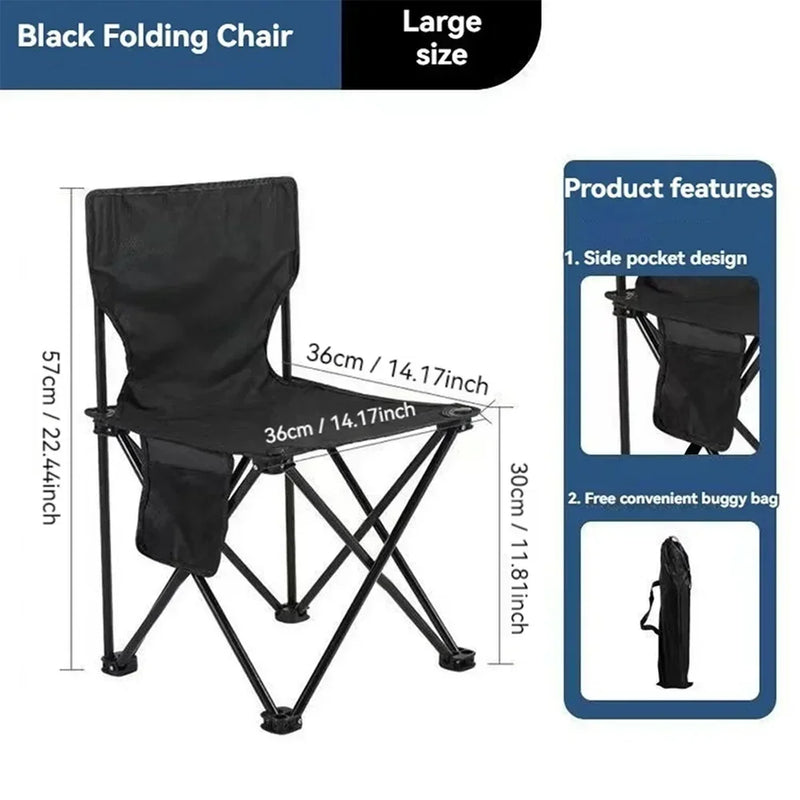 Camping Chair Outdoor Folding Beach Multifunctional Lazy Chair Easy Storage Fishing Chair Picnic Camping Equipment