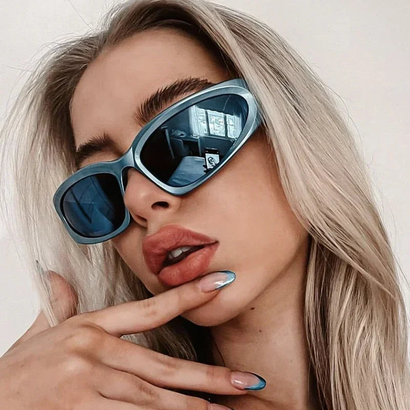 Dropshipping UV400 Y2K Style Sunglasses Unisex Brand Design Mirror Luxury Colorful Vintage Fashion Sun Glasses With 400 Bends