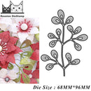 2022 New Arrival Two Leaves Combination Metal Cutting Die Decorative Scrapbooking Album Knife DIY Handmade Card Punch Embossing