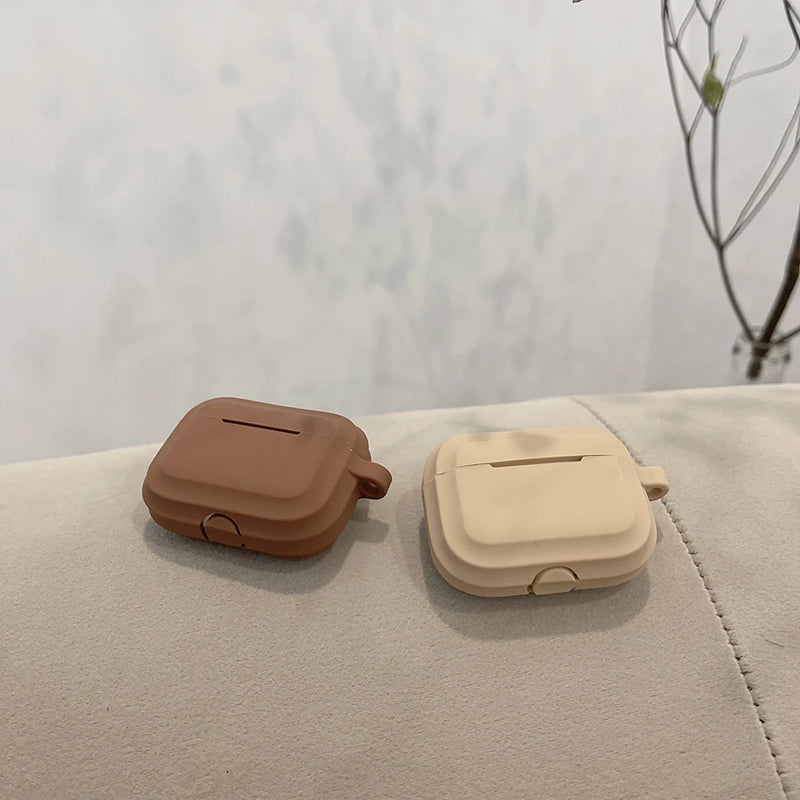 Fashion Chocolate Khaki Case For Apple Airpods Pro 3 Case Silicone Earphone Cover For Airpods 3 3rd Generation air pod 2 1 Case