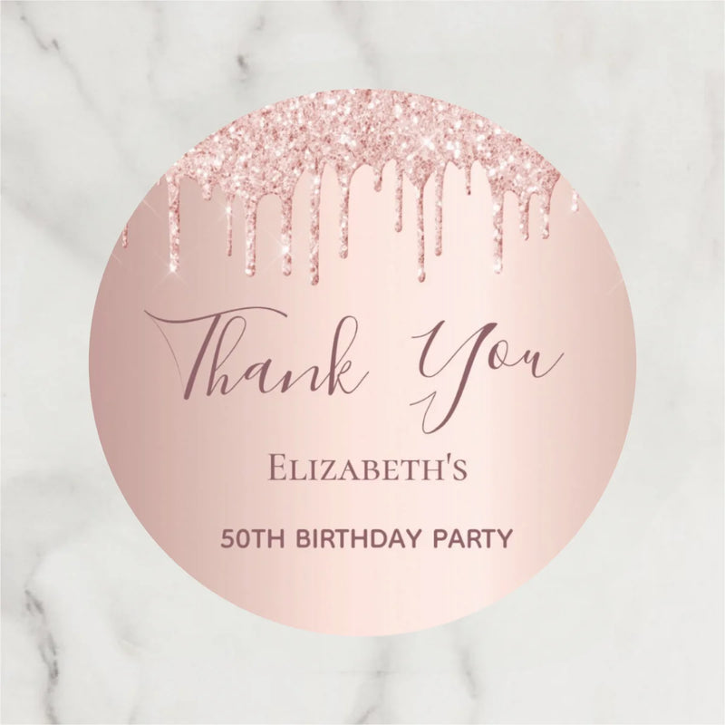 Customized wedding thank-you circular stickers, suitable for occasions such as weddings, birthdays, baptisms, and anniversaries.