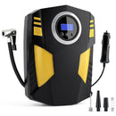 Digital tyre inflator DC 12V portable air compressor with 3 nozzle adapters For car tyres and other inflatable equipment