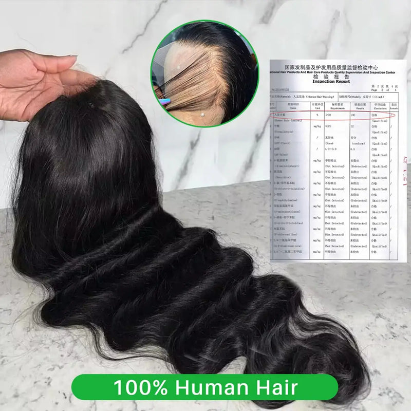 13x4 Body Wave Lace Front Wigs Human Hair Pre Plucked 250 Density HD Transparent Lace Frontal Wigs Human Hair for Black Women