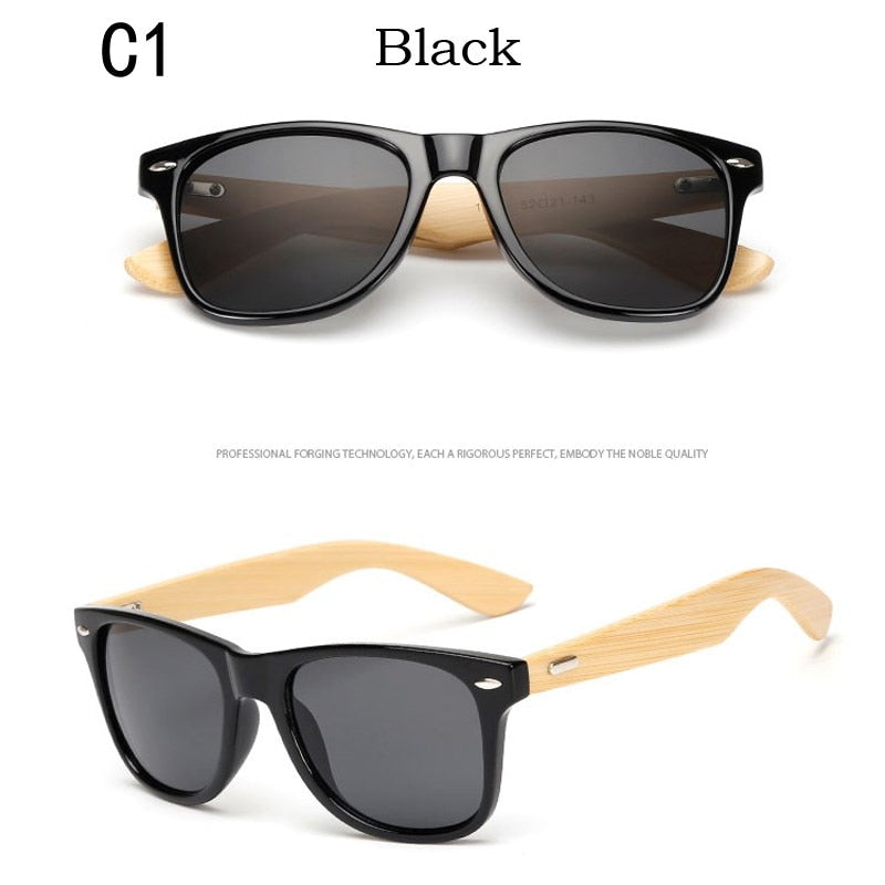 Wood Sunglasses Men Women Square Bamboo Women for Women Men Mirror Sun Glasses Oversize Retro De Sol Masculino Handmade