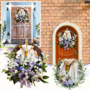 40cm DIY Easter Wreath With Cross Spring Decoration Easter Front Door Garland Wall Hanging Home Artificial Wreath Decor