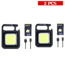 Portable Rechargeable LED Flashlight Keychain Light Torch Lantern 4 Lighting Modes Work Light Camping Light Mini Led Flashlight