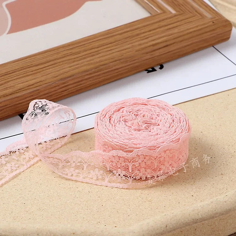 10Meters/Roll 2.2CM Non-Stretchy Lace Ribbon DIY Handmade Crafts Material Christmas Halloween Wedding Party Gift Wrapping Tape