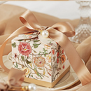 12/30 Pcs Plant Flower Candy Box Beauty Biscuit Accompanying  Paper Boxes Suitable for Wedding Birthday Valentine's Day