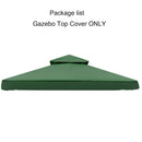 3x3m Canopy Replacement Top Canopy Cover Replacement 118"x118" Double Tiered Gazebo Covers for Yard Patio Garden Canopy Sunshade