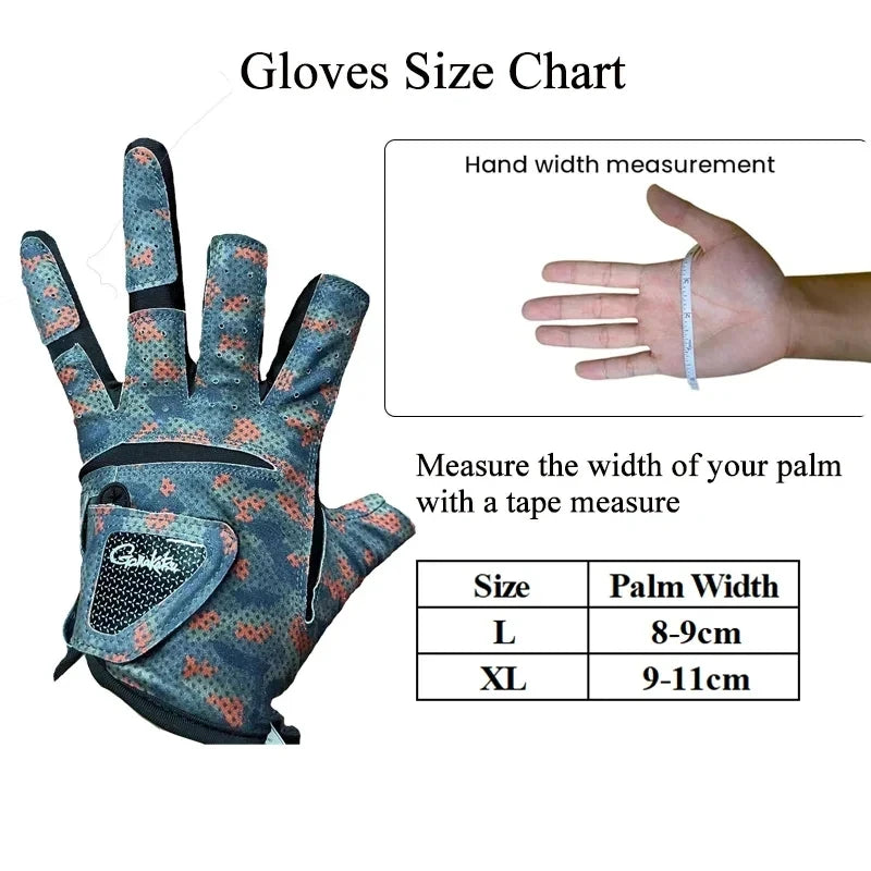 Gamakatsu Fishing Gloves Anti-slip Summer Breathable Fly Fishing Gloves Angling Cycling Sports Gloves Fishing Apparel