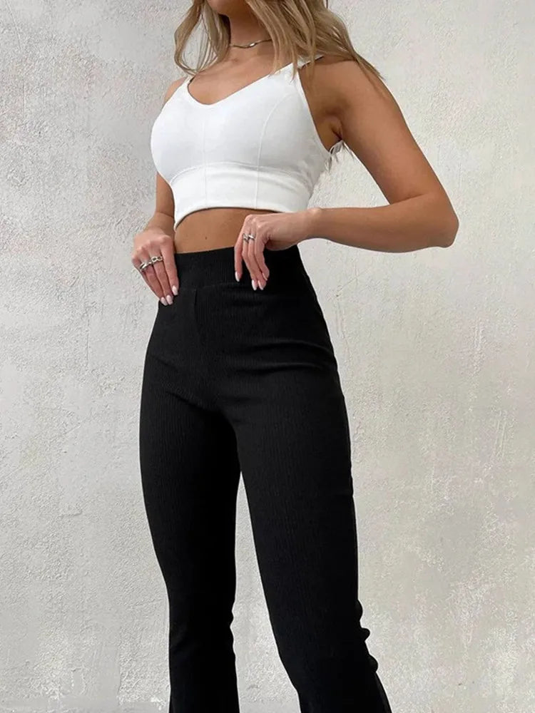 Solid Slim Fit Streetwear Women Pants High Waist Y2k Clothes Pantalones Aesthetic Fashion Trousers Full Length Roupas Femininas