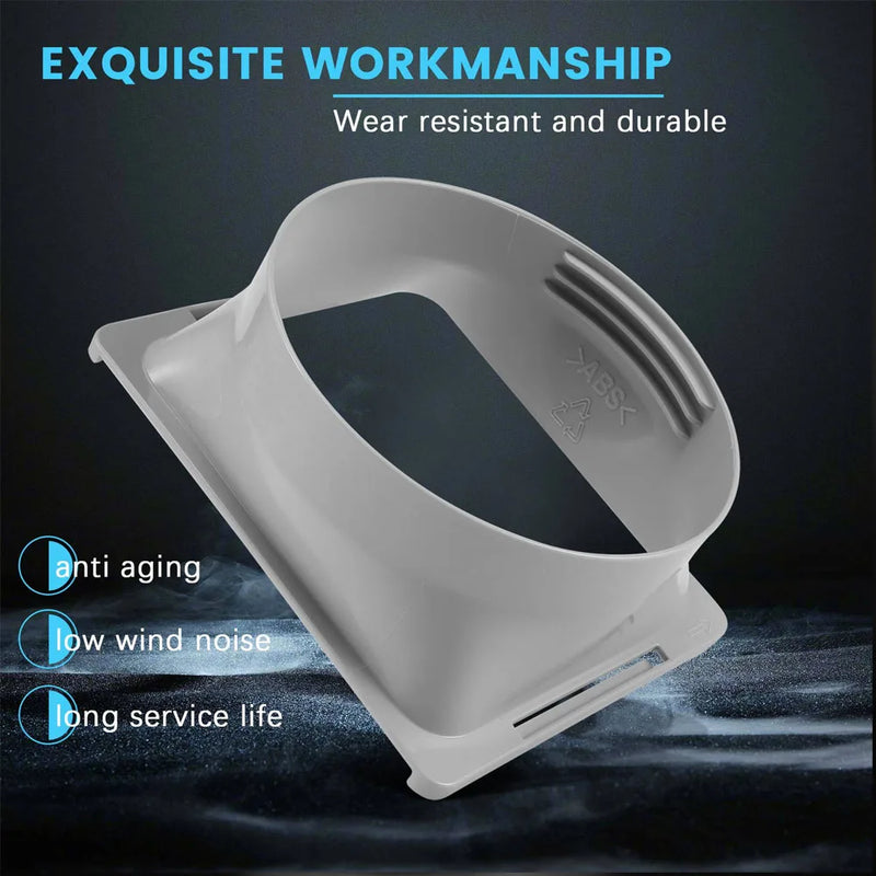 Air Conditioner Exhaust Hose Interface, Portable Home Mobile Air Conditioner Body Fitting Connector, Square 15cm