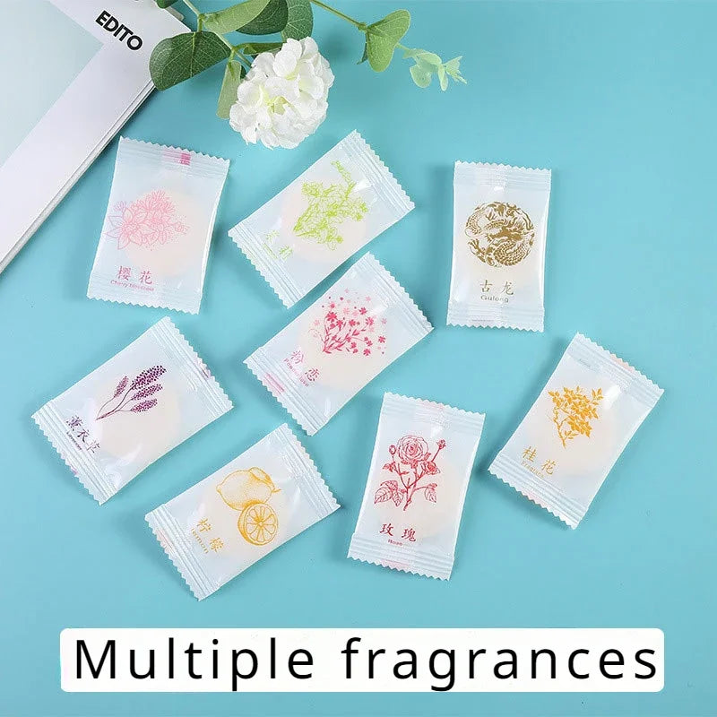 Mini Air Freshener Adhesive Toilet Aromatherapy Solid Fragrance Durable Deodorant Bedroom Wardrobe Round Incense Home Decor