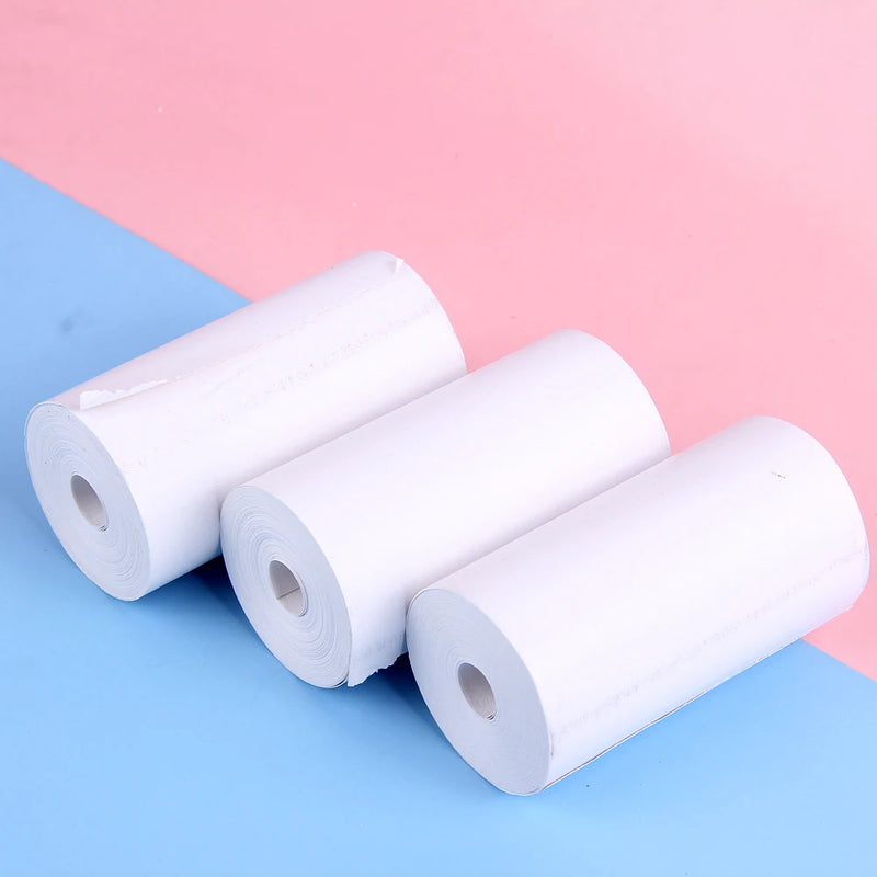 3/5/10 Rolls White Thermal Papers 57*25mm for Mini Portable Printing Papers for Bluetooth Wireless Printer.