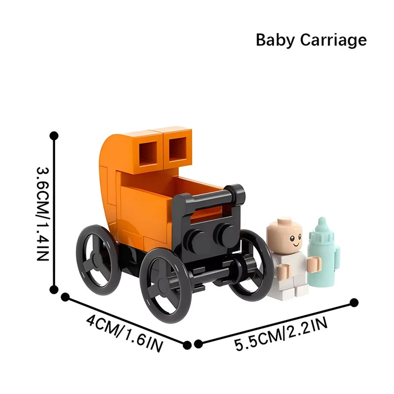 DlY Mini Food Building Block Figures Bread Fish Fruit Chicken Crab Hot Dog Cake Pizze Carrot Box Creative Toys City Parts Brick